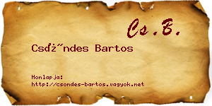 Csöndes Bartos névjegykártya